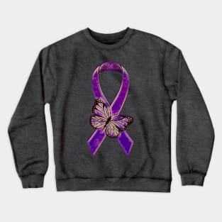 Domestic Violence Butterfly Ribbon Crewneck Sweatshirt
